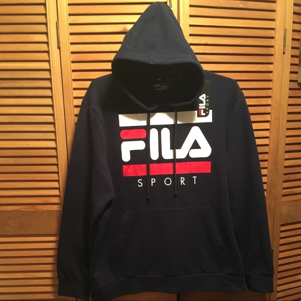 Fila Sport Navy Blue Hooded Sweatshirt